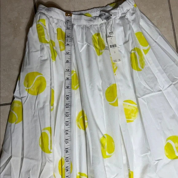 ANTHROPOLOGIE MAEVE JACIE TENNIS POPLIN MIDI SKIRT KATE SHELTER EDITION XS/S NWT - Picture 11 of 11